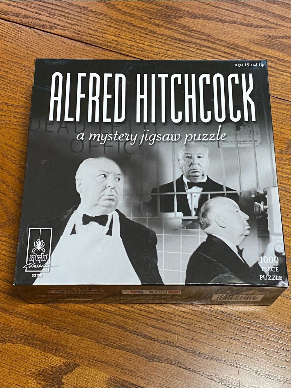 Mystery Jigsaw Puzzle - Black & White Alfred Hitchcock Brand New